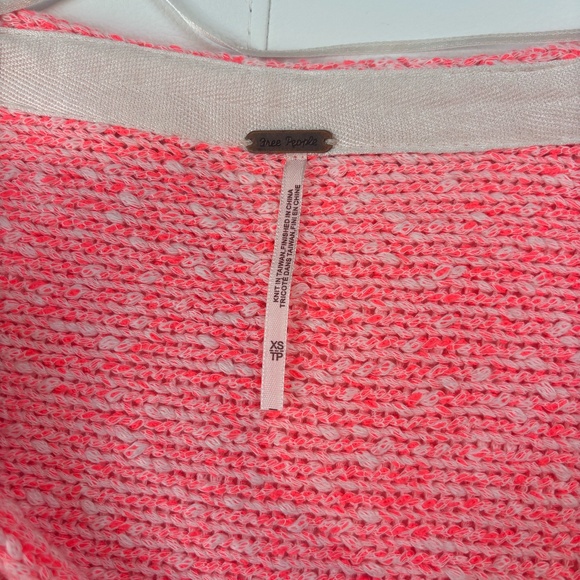 Free People Bright Lights Sweater XS Neon Pink - Picture 5 of 6
